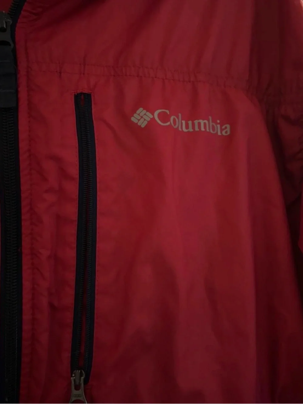 Columbia sportswear red and navy blue windbreaker